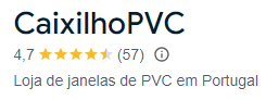 google business caixilho pvc