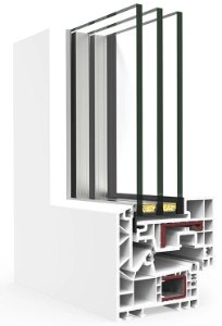 Cortizo A84 PVC Hidden Sash – Maximum Energy Efficiency Cortizo A84 PVC hidden sash profile with triple glazing and minimalist design