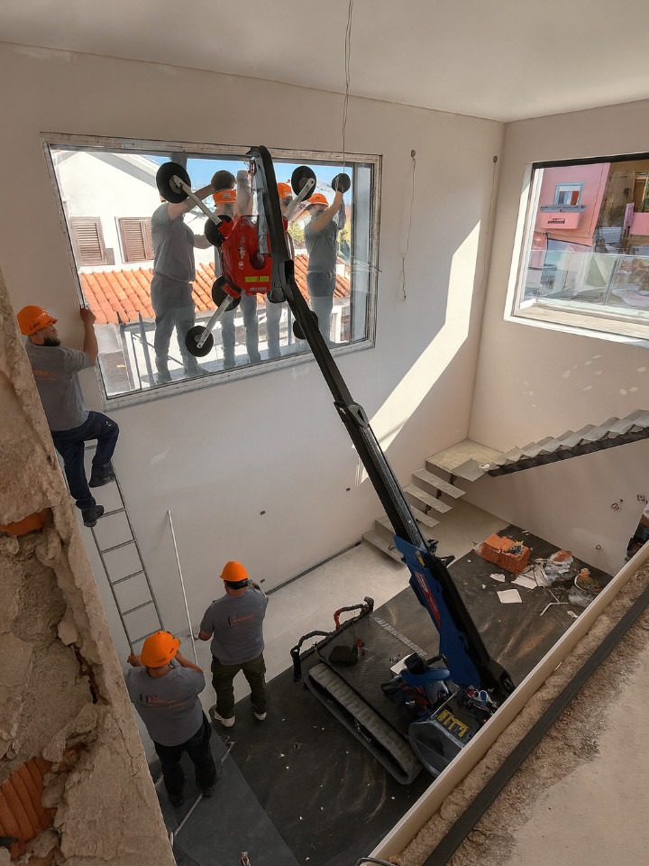 Charneca da Caparica – Colocação de Janelas PVC em Nova Moradia