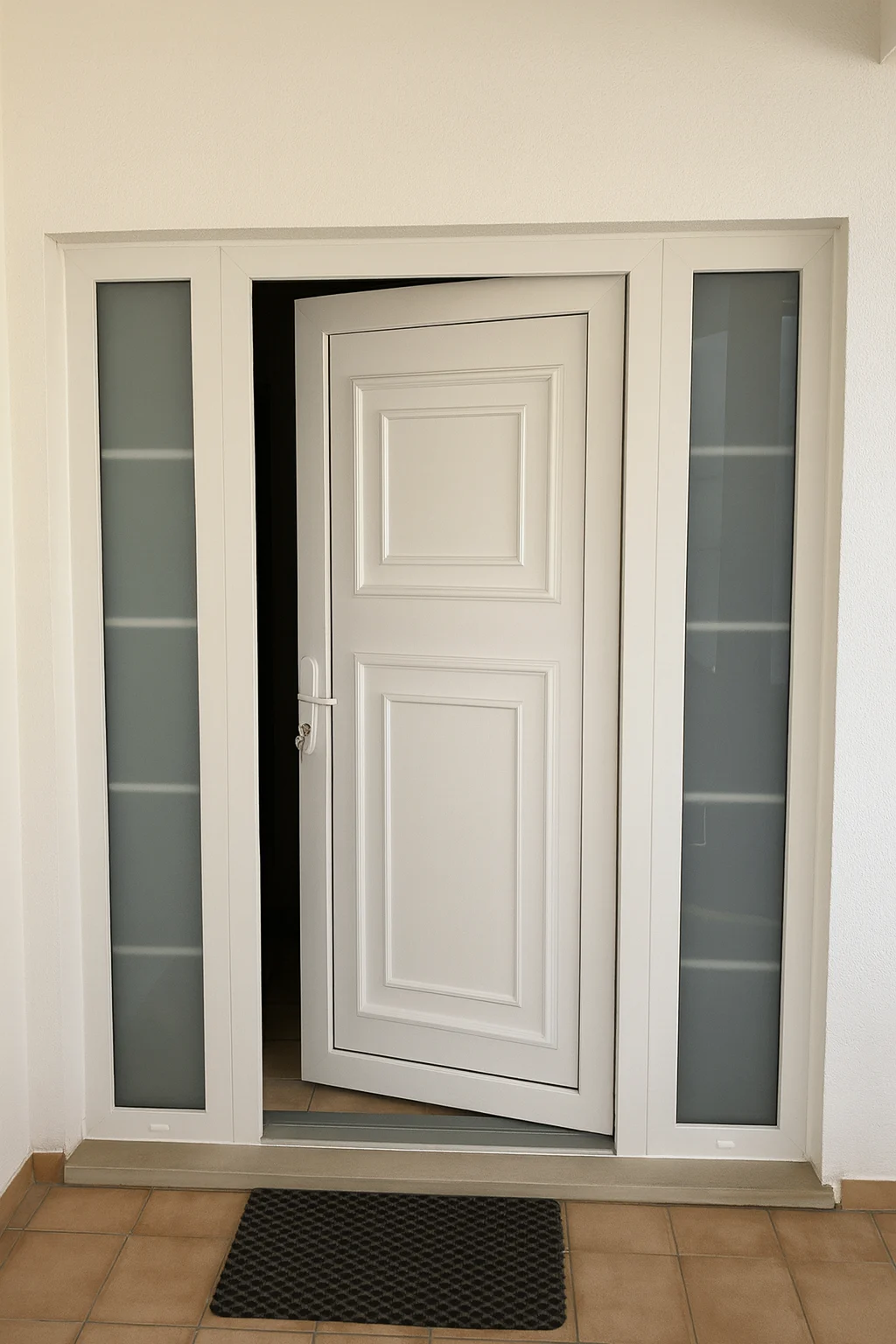 Obra em Nazaré. Janelas e portas Aluplast (Alemanha). 