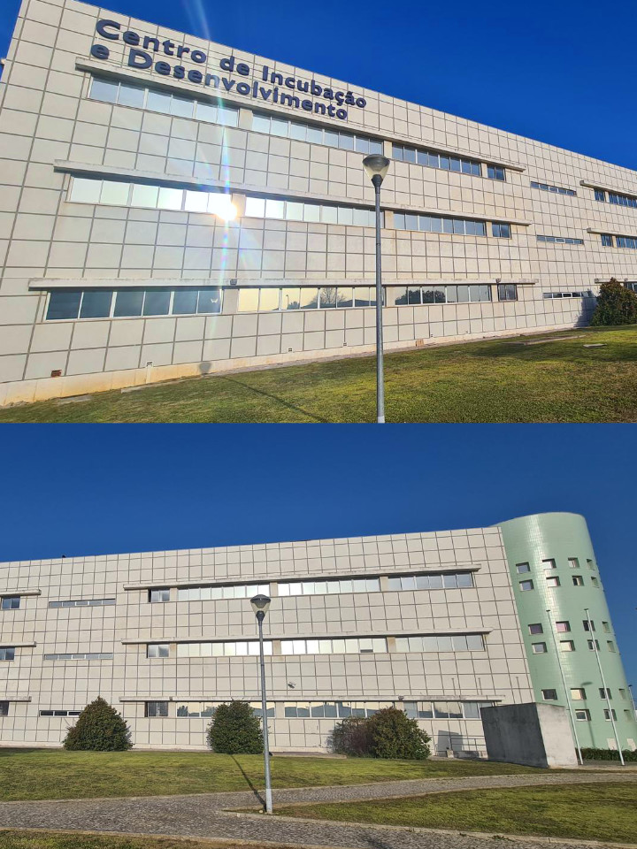 Edifício do Centro de Incubação e Desenvolvimento com obra de janelas PVC realizada pela CaixilhoPVC.