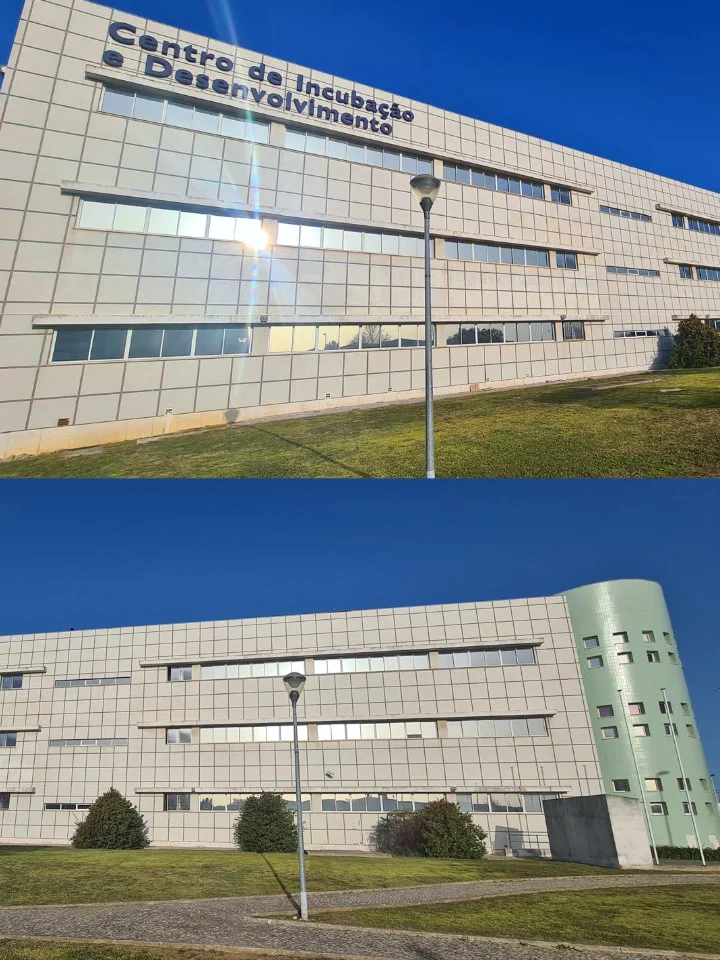 Edifício do Centro de Incubação e Desenvolvimento com obra de janelas PVC realizada pela CaixilhoPVC.
