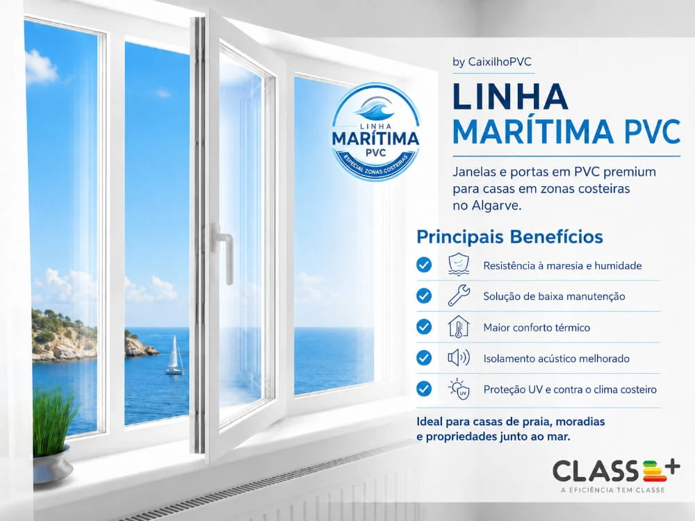 Linha Marítima PVC — Janelas para Casas na Praia