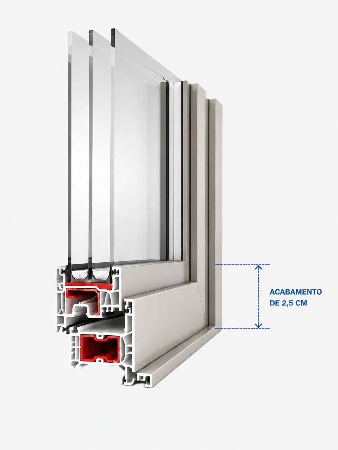 perfil janela pvc para casas modulares