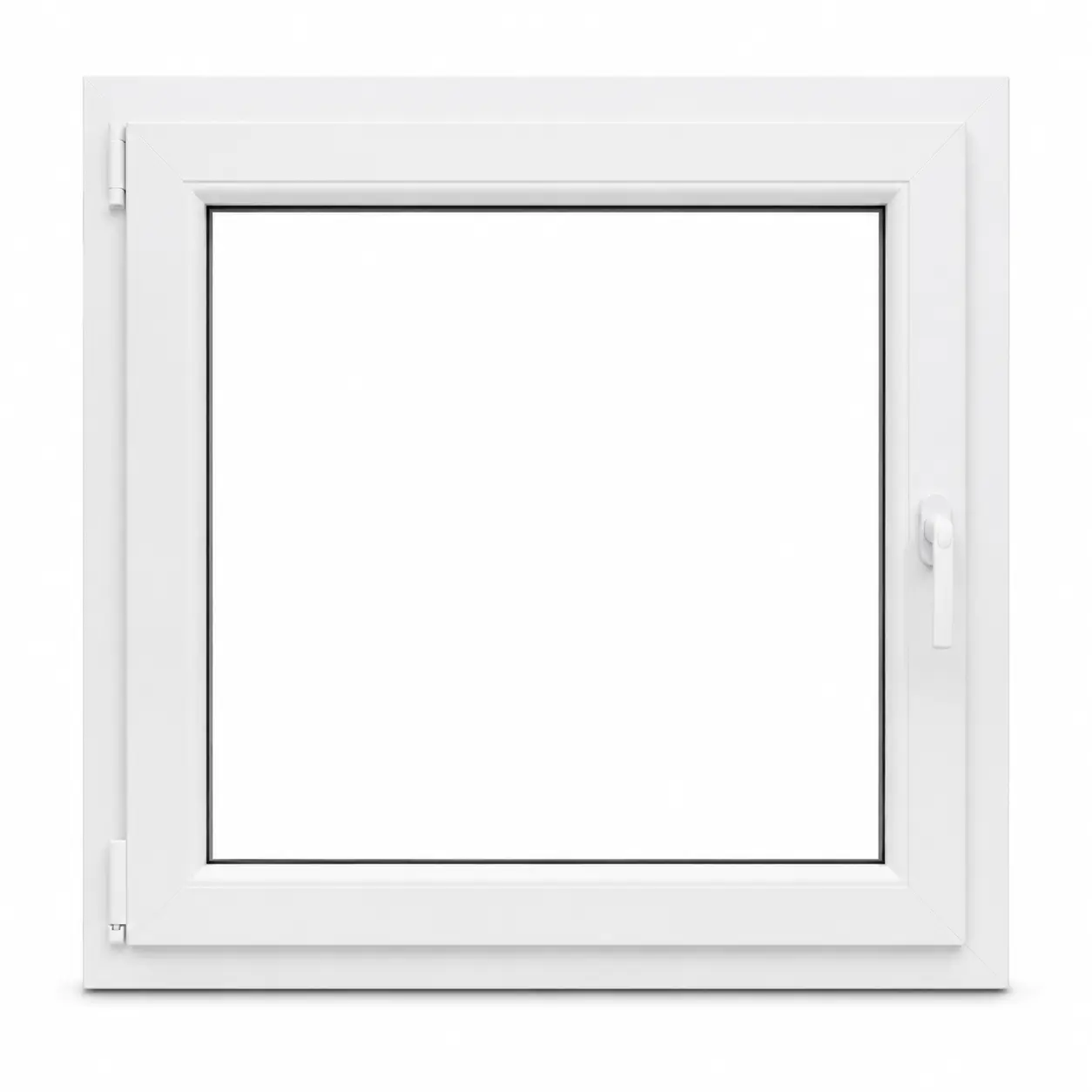 Janela PVC oscilobatente 100 × 100 cm de uma folha, fechada